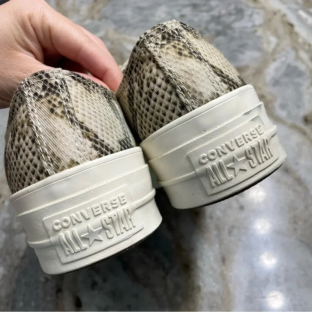 Converse Chuck Taylor All Star Wild Lift Low Top Thick Sole Snake Scales Pattern
